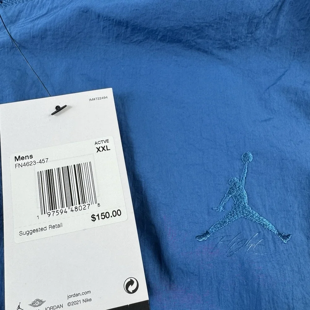 Nike Air Jordan Renegade Essentials Bomber Jacket Men's Blue Size 2XL FN4623-457